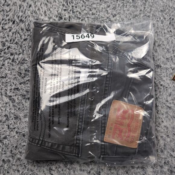 Levis 505 Jeans Men 31x30 Gray Distressed Normcore Straight Leg Rocker Chore - Picture 10 of 10